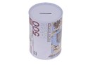 Skarbonka metalowa puszka PLN złoty , 15x10cm