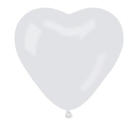 Balony 50szt SERCE BIAŁE 10