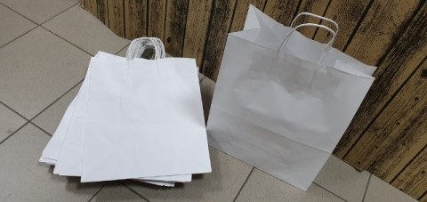Torba papierowa 32x17x39 BIAŁA 25szt