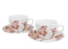 Filiżanki ze spodkami 250ml komplet 2szt. SECESJA